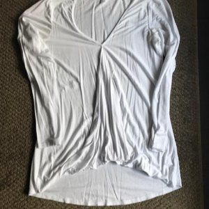 Long Sleeved White Crossover Top From Gilmour